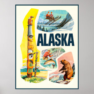 Poster Cartaz de Viagem do Alasca