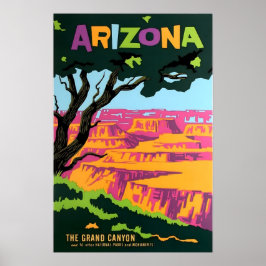 Poster Cartaz de Viagem do Arizona Grand Canyon Arte