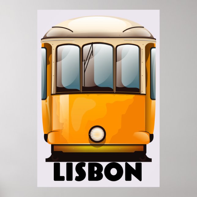 Poster Cartaz de viagem do bonde amarelo de Lisboa (Frente)