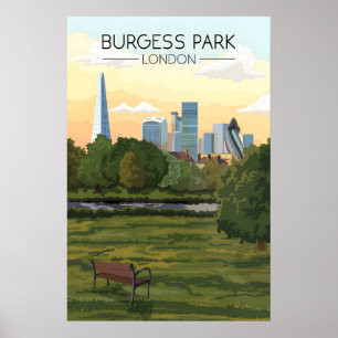 Poster Cartaz de Viagem do Burgess Park Londres