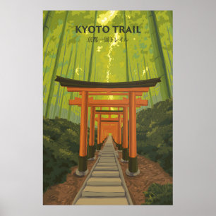 Poster Cartaz de Viagem do Caminho de Kyoto Japão
