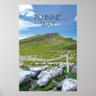 Poster Cartaz de Viagem do Caminho Nacional Pennine