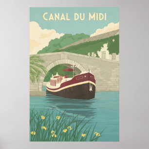 Poster Cartaz de Viagem do Canal du Midi França
