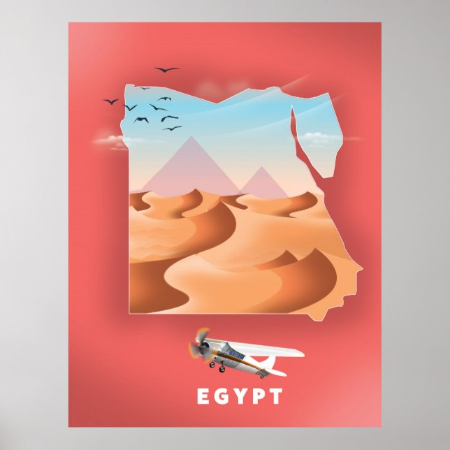Poster Cartaz de viagem do Egito (Frente)