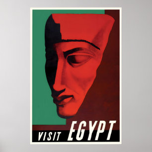 Poster Cartaz de Viagem do Egito Antigo Faraó, Mar Vermel