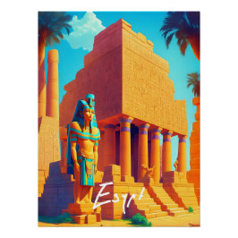 Pôster Cartaz de Viagem do Egito Histórico