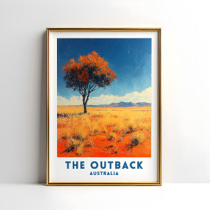 Poster Cartaz de Viagem do Interior da Austrália Arte de