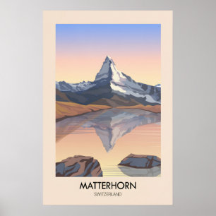 Poster Cartaz de Viagem do Matterhorn Suíça