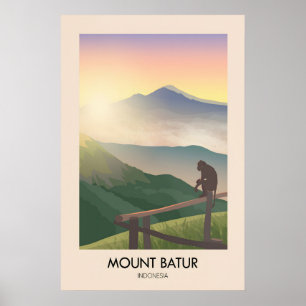 Poster Cartaz de Viagem do Monte Batur Bali