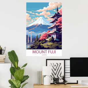 Poster Cartaz de viagem do Monte Fuji, Japão