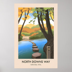 Poster Cartaz de Viagem do North Downs Way National Trail