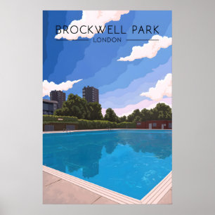 Poster Cartaz de Viagem do Parque Brockwell Londres