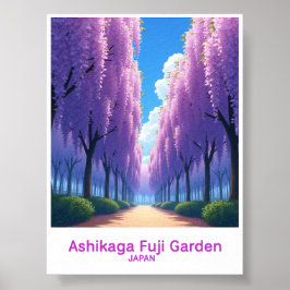Poster Cartaz de Viagem do Parque Floral Ashikaga Japão