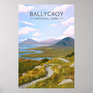 Poster Cartaz de Viagem do Parque Nacional Ballycroy Irla