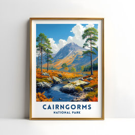 Poster Cartaz de Viagem do Parque Nacional Cairngorms