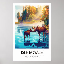 Poster Cartaz de Viagem do Parque Nacional Isle Royale Ar