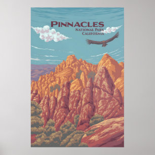 Poster Cartaz de Viagem do Parque Nacional Pinnacles