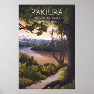 Poster Cartaz de Viagem do Parque Nacional Rakiura Nova Z