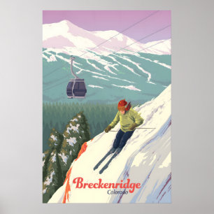 Poster Cartaz de Viagem do Resort de Esqui Breckenridge C