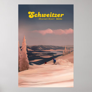 Poster Cartaz de Viagem do Schweitzer Mountain Resort