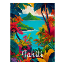 Cartaz de Viagem do Taiti