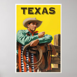 Poster Cartaz de Viagem do Texas