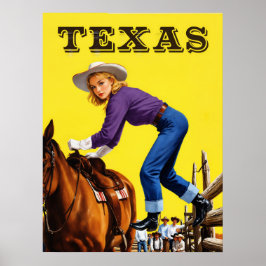 Poster Cartaz de Viagem do Texas