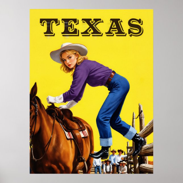 Poster Cartaz de Viagem do Texas (Frente)