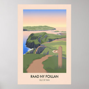 Poster Cartaz de Viagem do Trilho Pedestre Raad ny Foilla