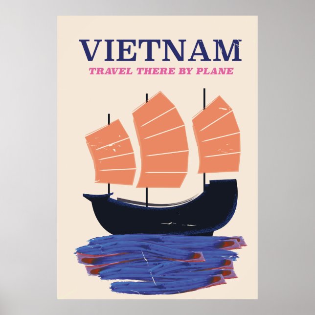 Poster Cartaz de viagem do Vietnã (Frente)