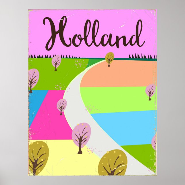 Pôster Cartaz de viagem dos campos da Holanda (Frente)