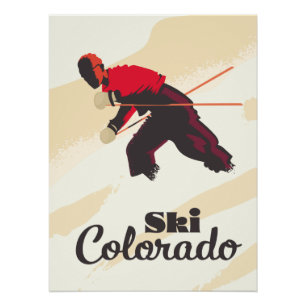 Pôster Cartaz de viagem Esqui Colorado