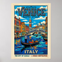 Cartaz de Viagem Estilo Vintage da Cidade dos Cana