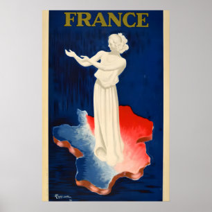 Poster Cartaz de Viagem Europeu Estilo Vintage da França