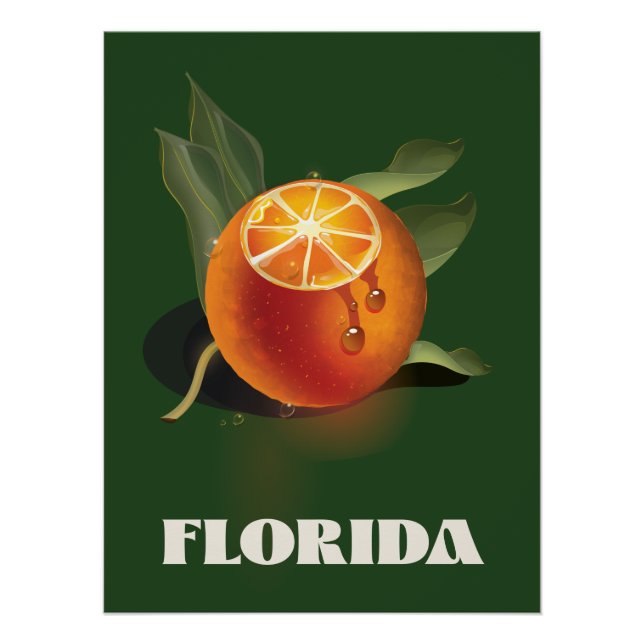 Pôster cartaz de viagem Florida Orange (Frente)