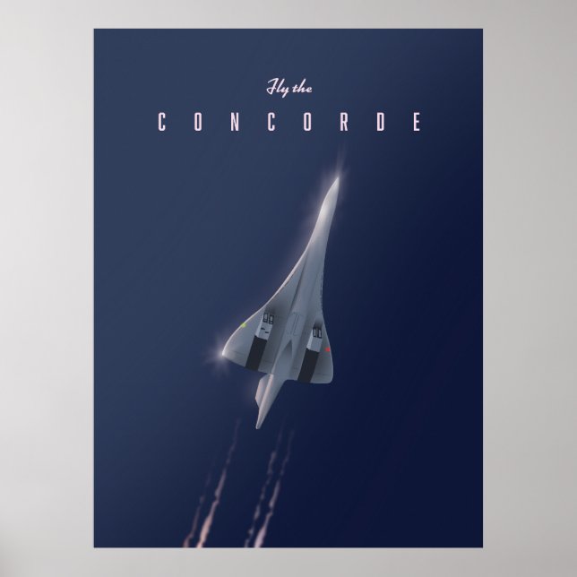 Poster Cartaz de viagem Fly The Concorde (Frente)