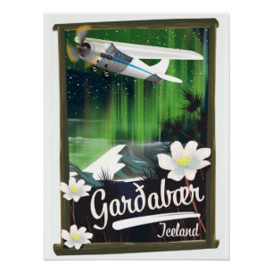 Pôster Cartaz de viagem Garðabær Islândia