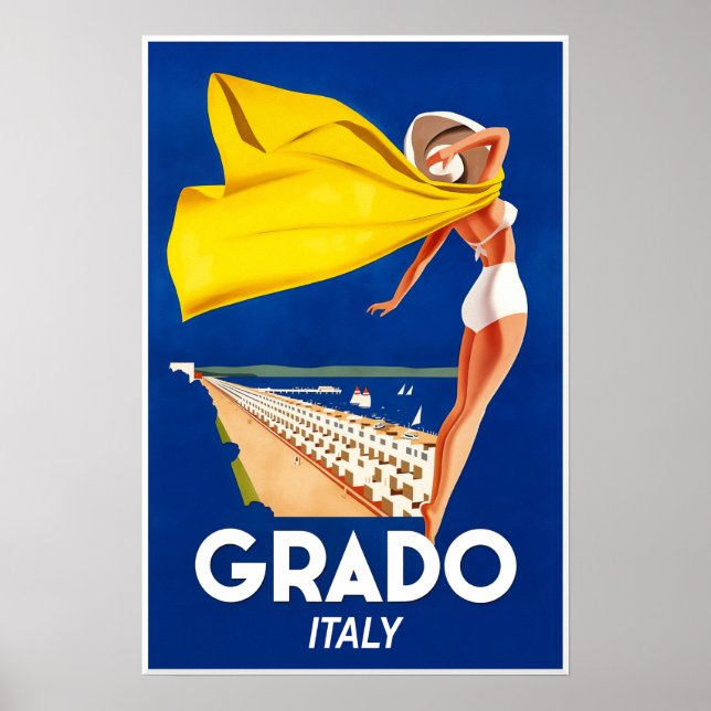 Poster Cartaz de viagem Grado, Itália (Frente)