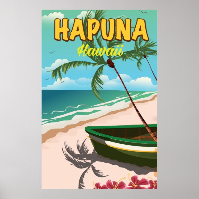 Poster Cartaz de viagem Hapuna Hawaii (Frente)