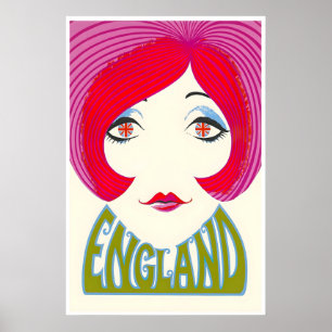 Poster Cartaz de Viagem Inglaterra Arte Londres Inglês