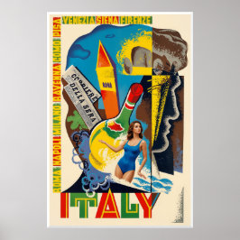 Poster Cartaz de Viagem Itália