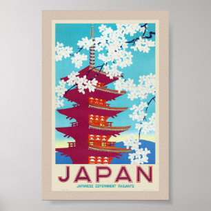 Poster Cartaz de Viagem Japonês Vintage 1930s