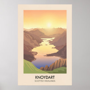 Poster Cartaz de Viagem Knoydart Terras Altas Escocesas