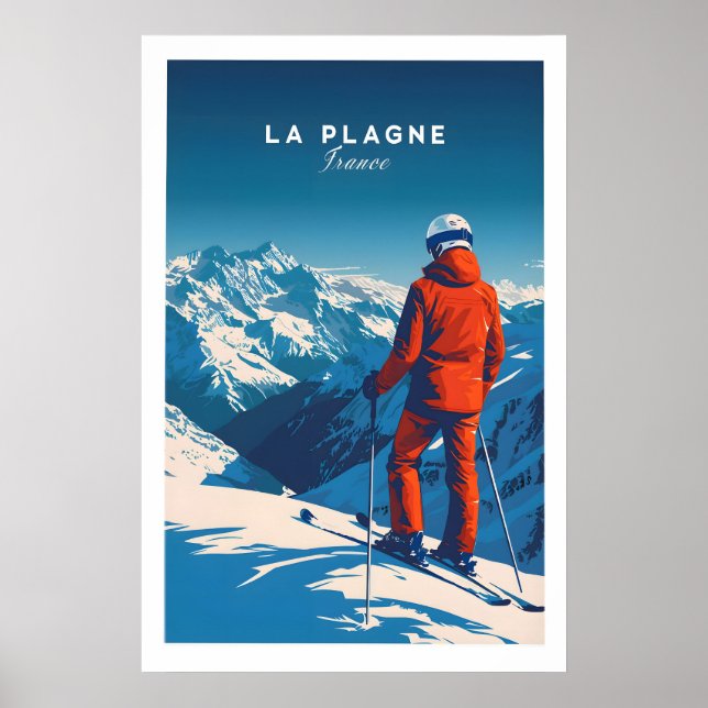 Poster Cartaz de Viagem La Plagne 1 (Frente)