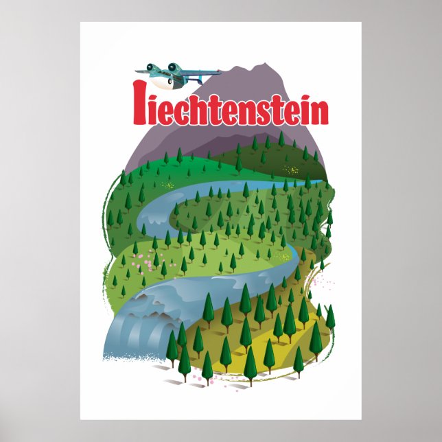 Poster cartaz de viagem liechtenstein (Frente)