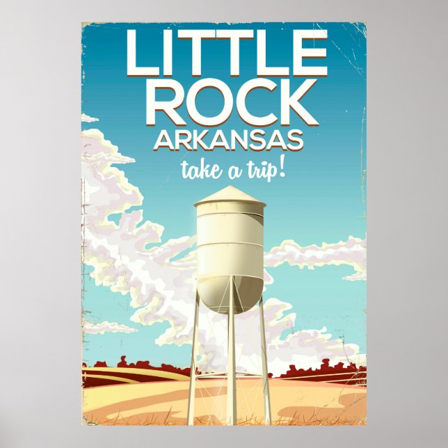Pôster Cartaz de viagem Little Rock Arkansas (Frente)