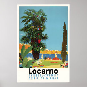 Poster Cartaz de Viagem Locarno Suíça Lago Maggiore