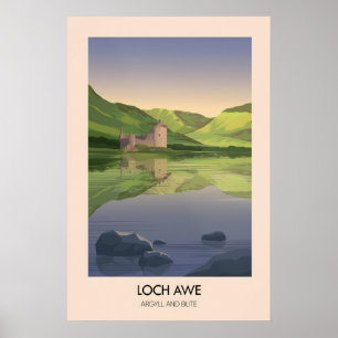 Poster Cartaz de Viagem Loch Awe Argyll e Bute