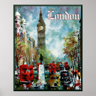 Poster cartaz de viagem Londres