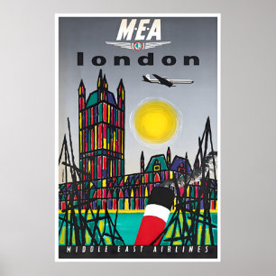 Poster Cartaz de Viagem Londres Inglaterra Arte MEA Impre